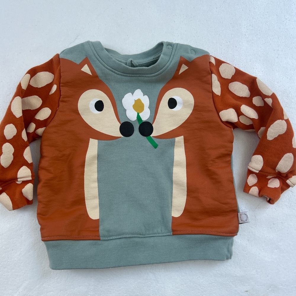Stella McCartney kids 12m baby toddler Sweatshirt Double Face Deer
Doe fawn